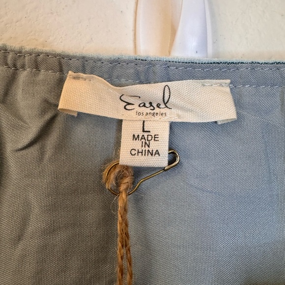 NEW Easel Blue Embroidered Maxi Dress - Picture 6 of 9